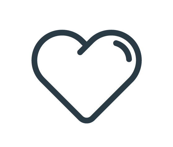 Line drawing of a heart